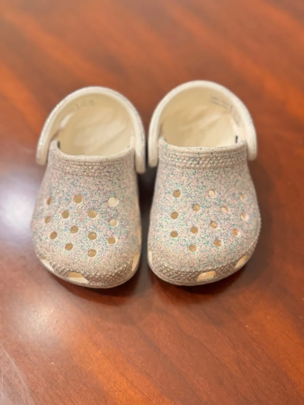 Crocs Toddler Girls Glitter Crocs Size 4 White